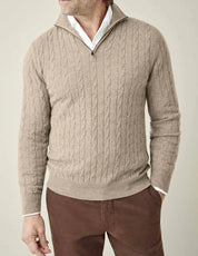 Knitted Cashmere Quarter-Zip