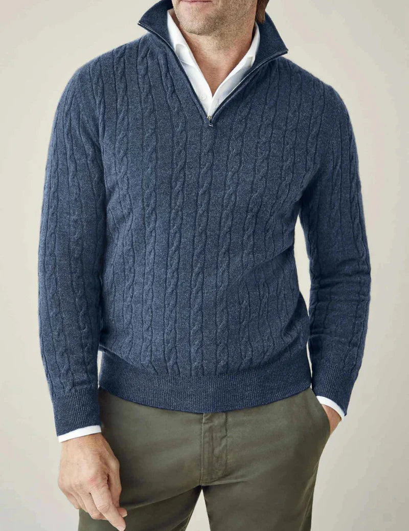 Knitted Cashmere Quarter-Zip