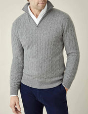 Knitted Cashmere Quarter-Zip