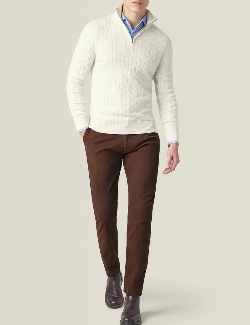 Knitted Cashmere Quarter-Zip