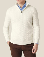 Knitted Cashmere Quarter-Zip