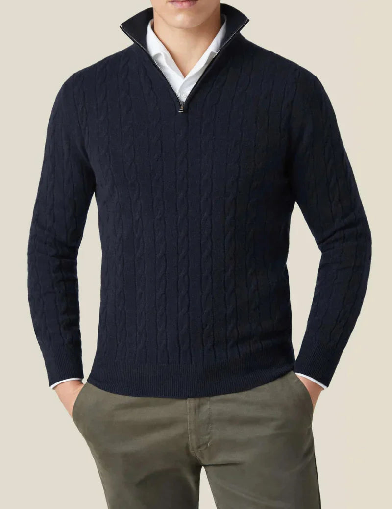 Knitted Cashmere Quarter-Zip