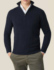 Knitted Cashmere Quarter-Zip