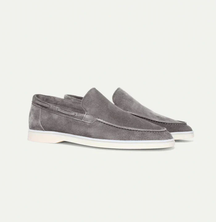 Suede Open Loafers