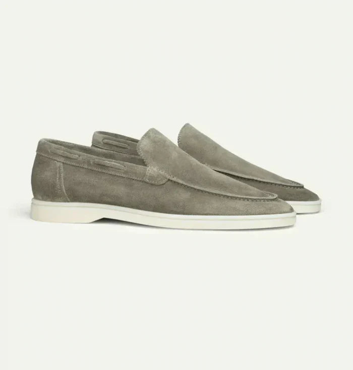 Suede Open Loafers