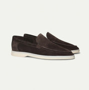 Suede Open Loafers