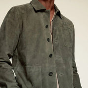 Casual Shirt Coat Suede