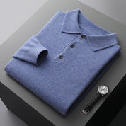 Long Sleeve Merino Wool Polo