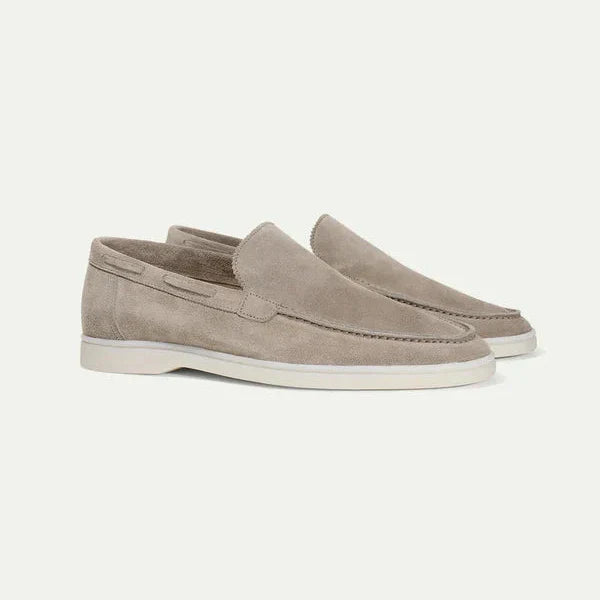 Suede Open Loafers