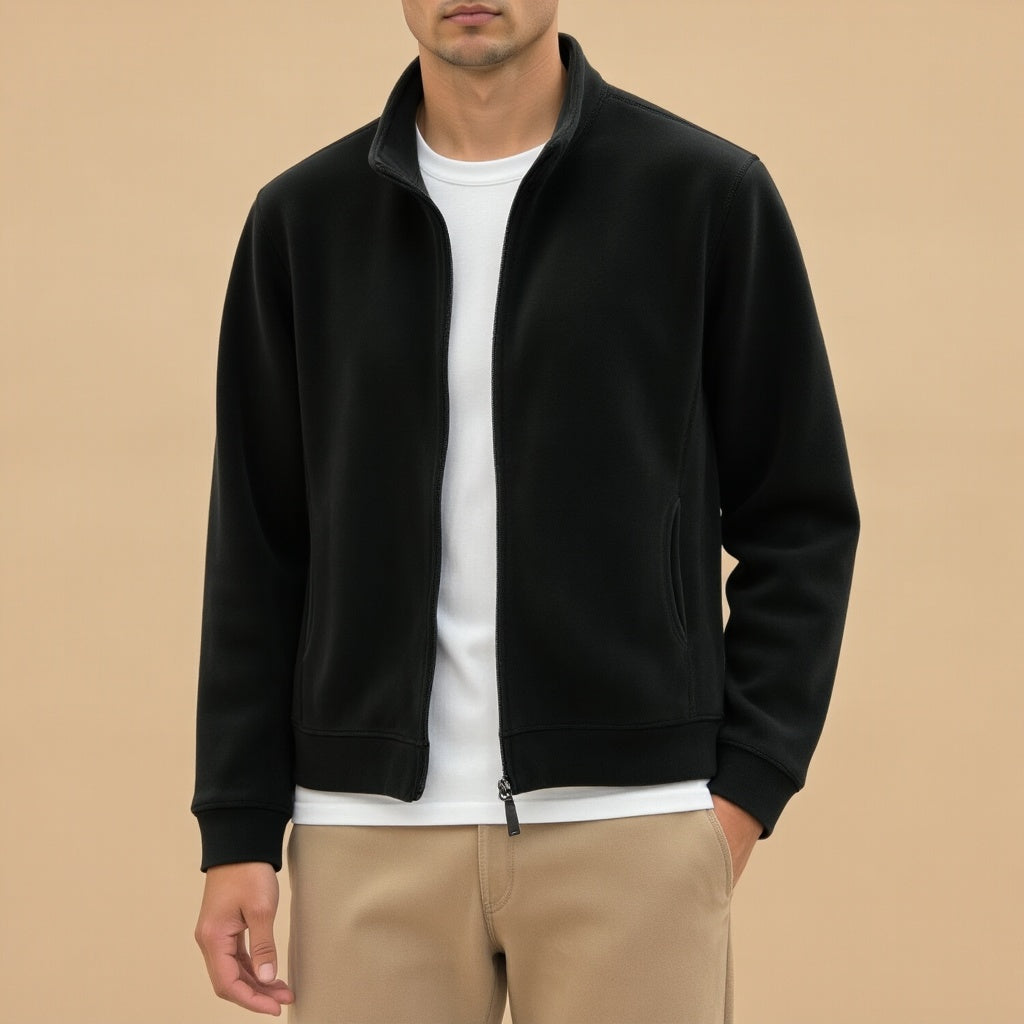 Casual Fleece Zip Jacket